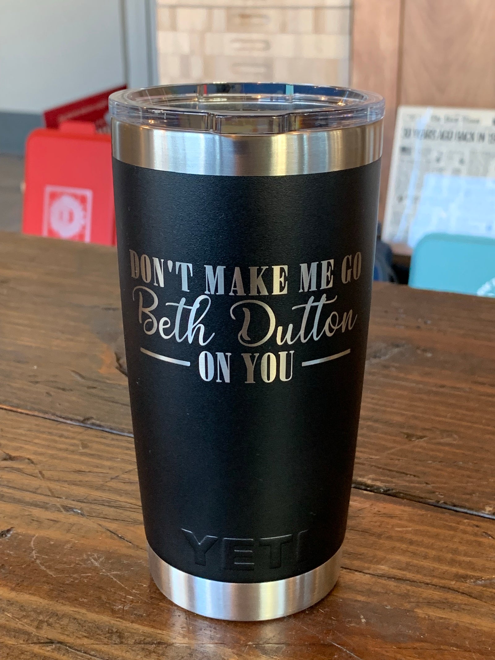 Laser Engraved Authentic YETI Rambler - LET'S GET LIT