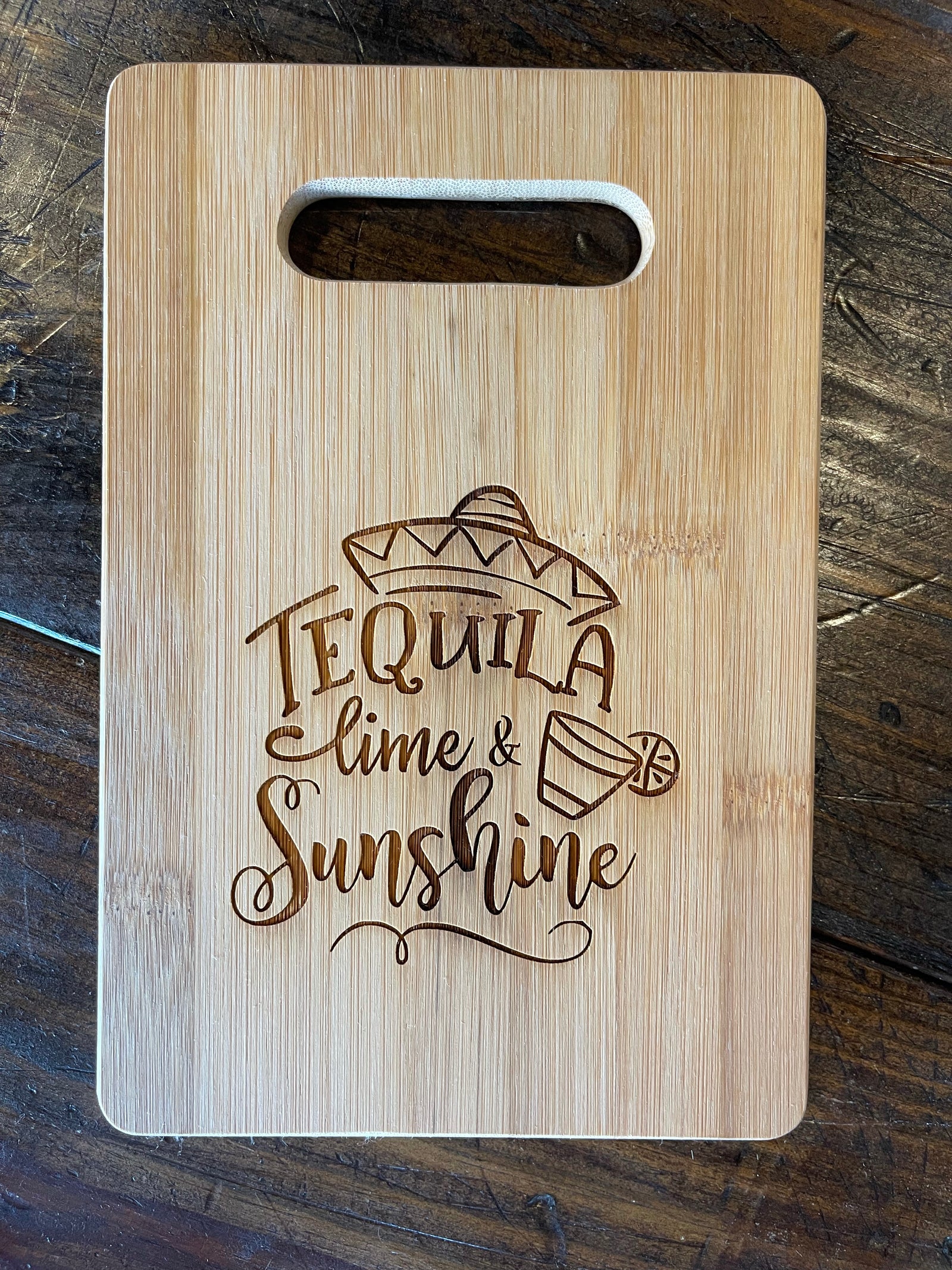 Family Kitchen Custom Engraved Bamboo Cutting Board - Whitetail