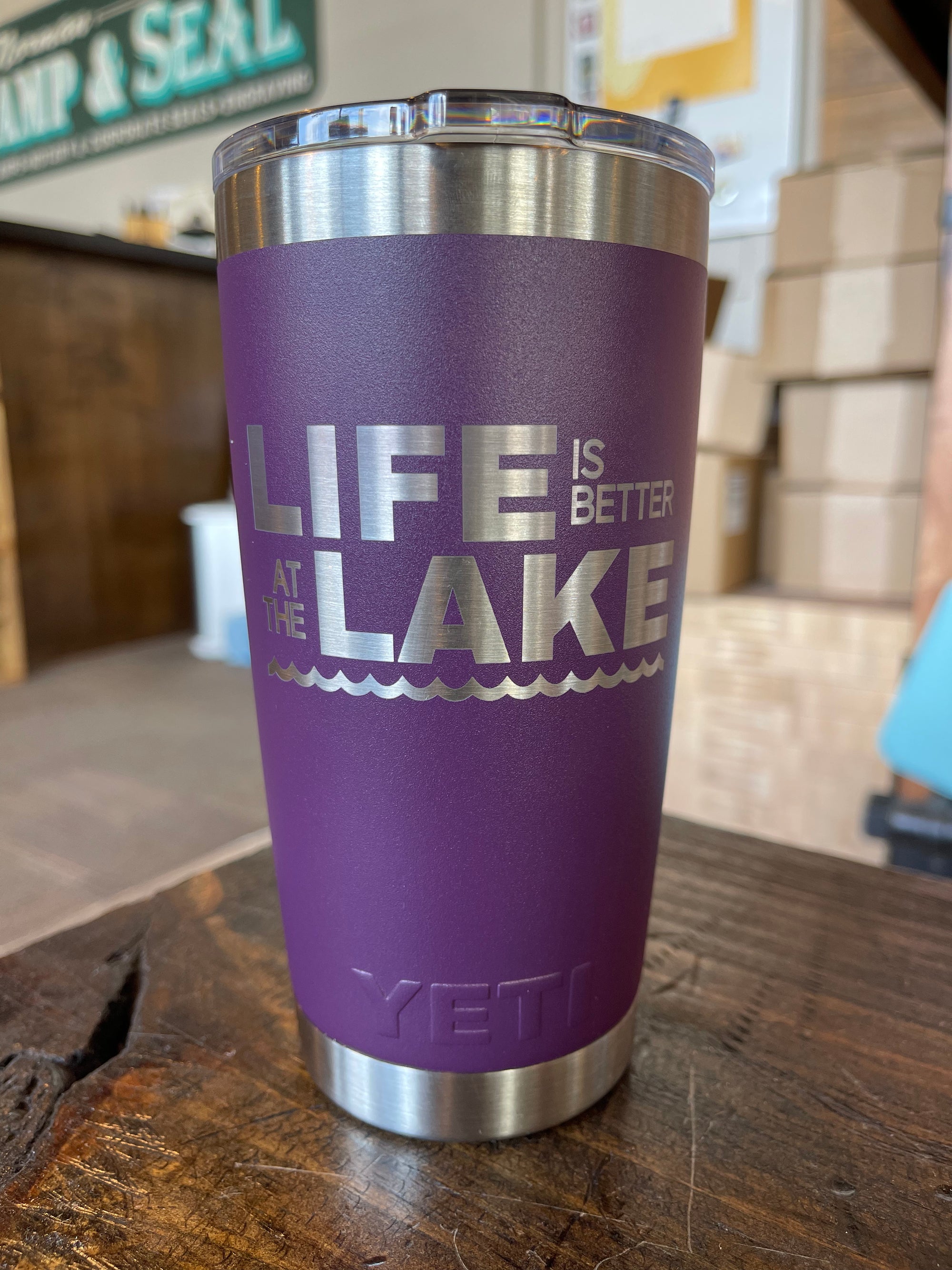 Laser Engraved Authentic YETI Rambler - LET'S GET LIT