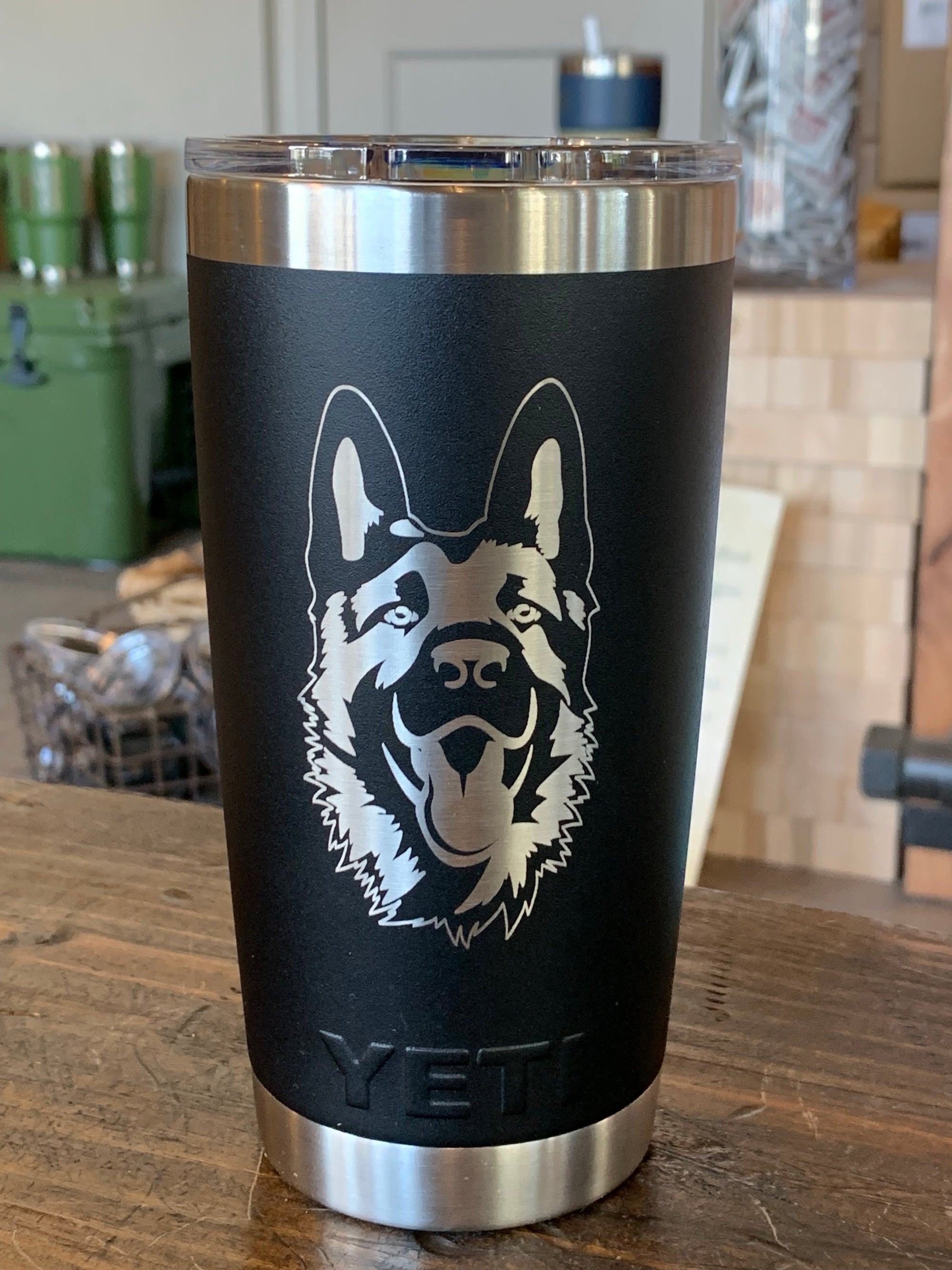 REAL YETI 26 Oz. Laser Engraved Canopy Green Stainless Steel Yeti