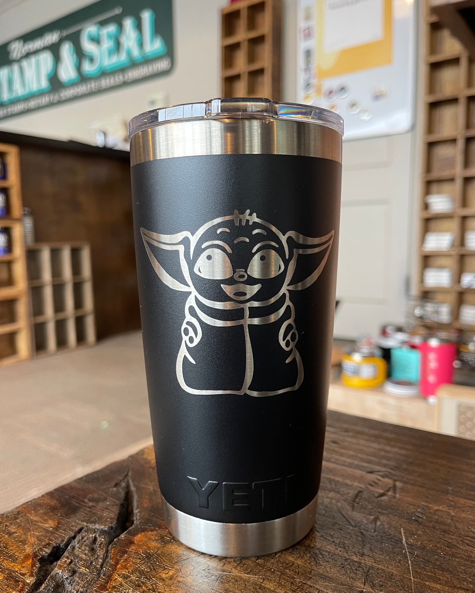 Laser Engraved Authentic Yeti Rambler 14 oz Mug - I'd RATHER BE CAMPIN -  ImpressMeGifts