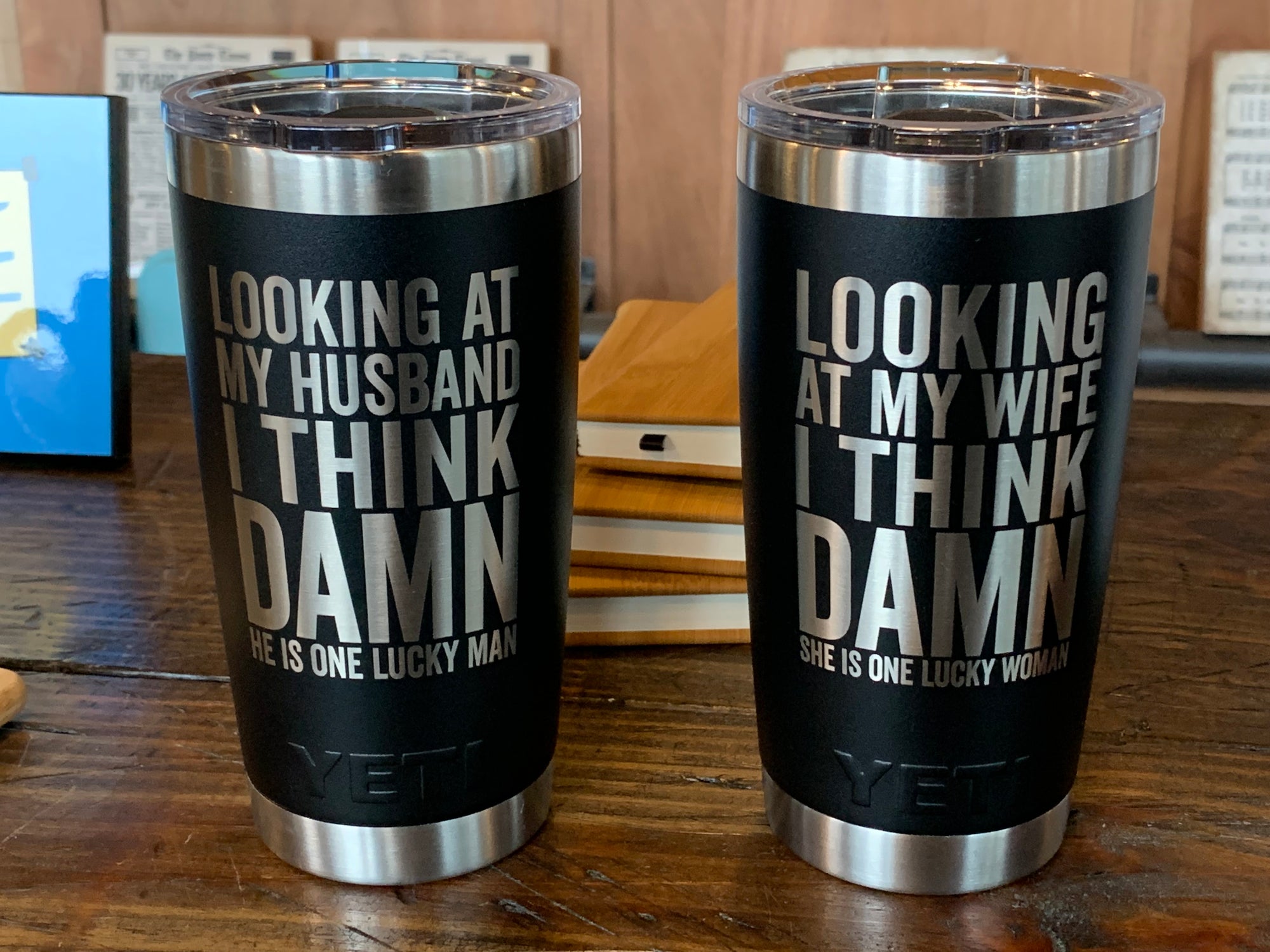 Laser Engraved Authentic YETI Rambler - VINE MONOGRAM - ImpressMeGifts