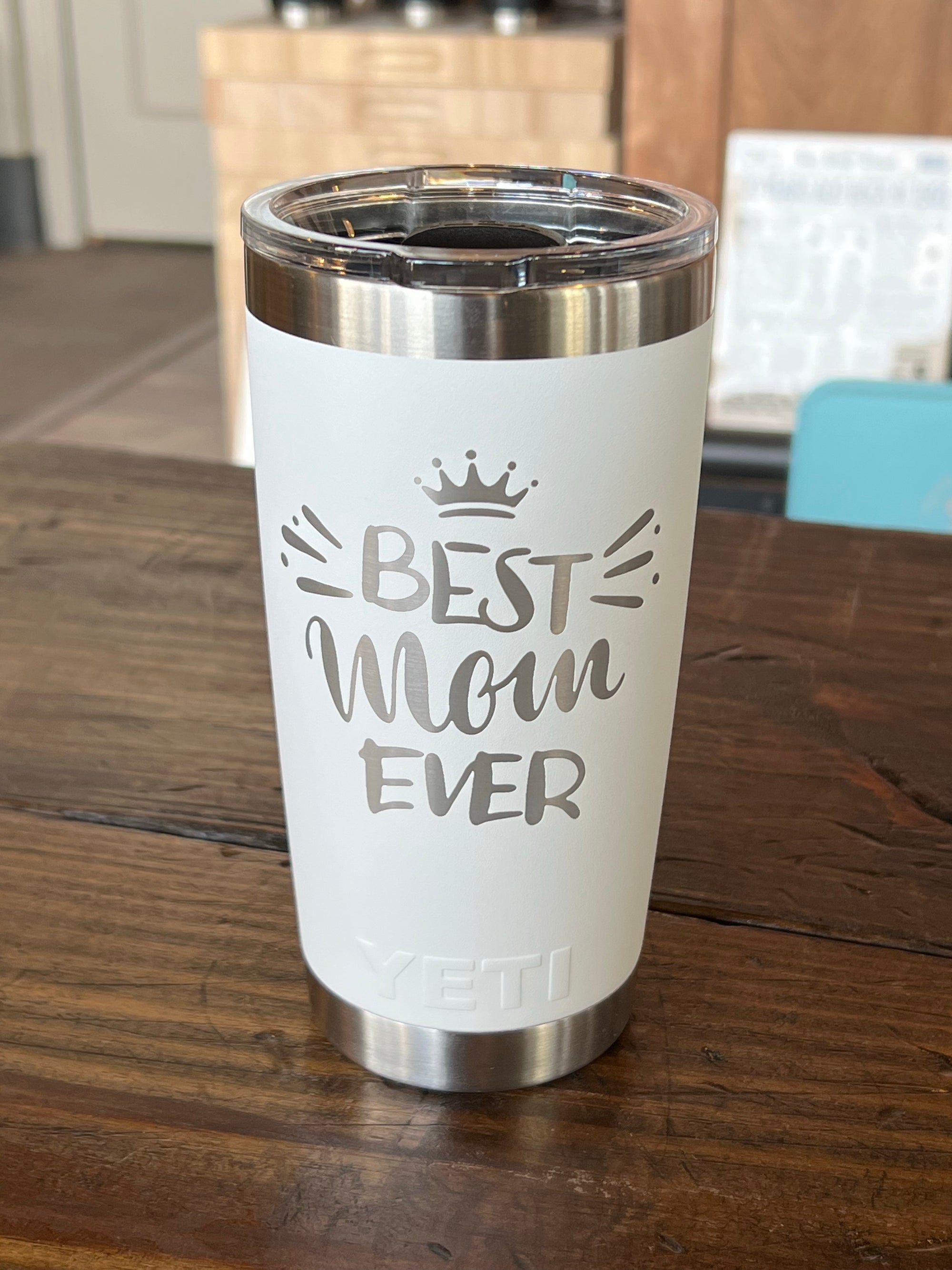 Laser Engraved Authentic YETI Rambler - HAPPY FACE - ImpressMeGifts