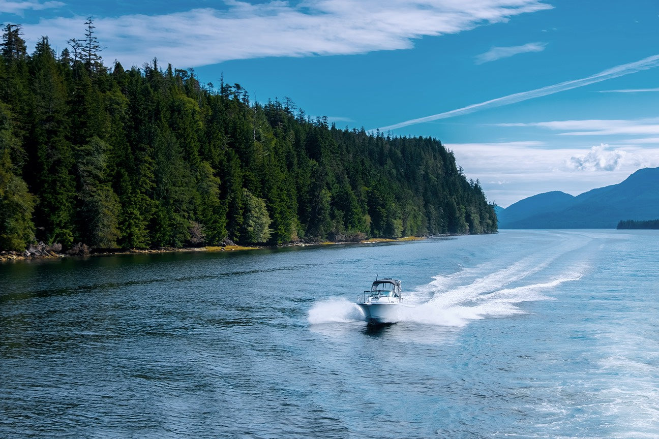 Boating on a lake