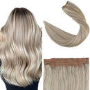 Ash Blonde Halo Clips Extensions