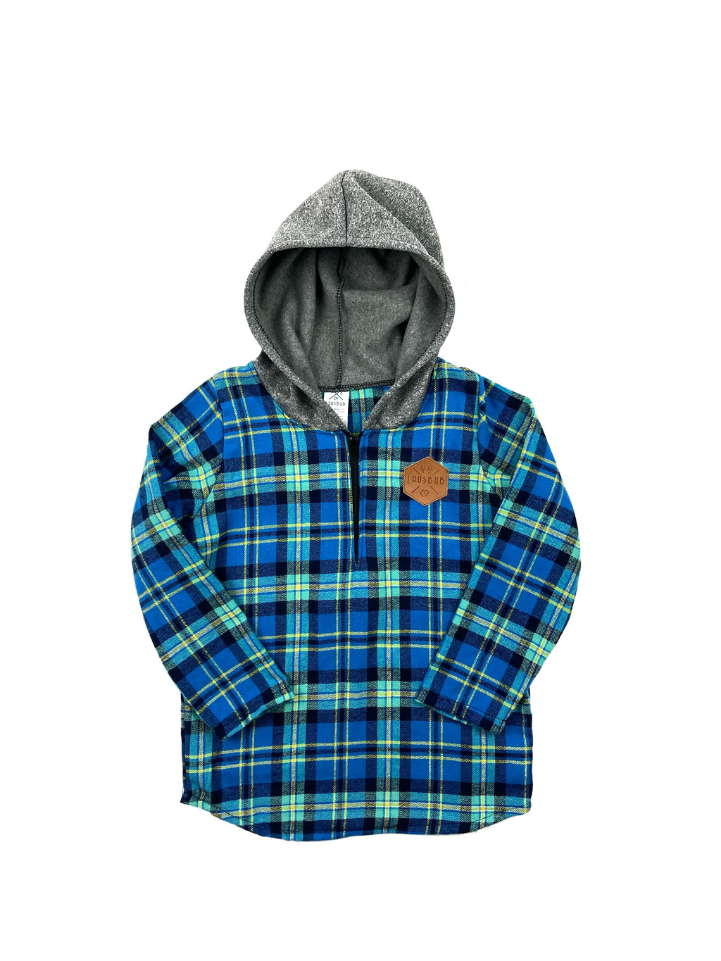 Boys Flannel Half Zip Hoodie – Lausbub