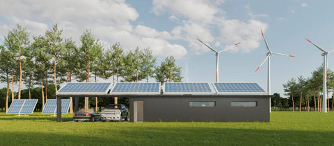 solar panels in a house