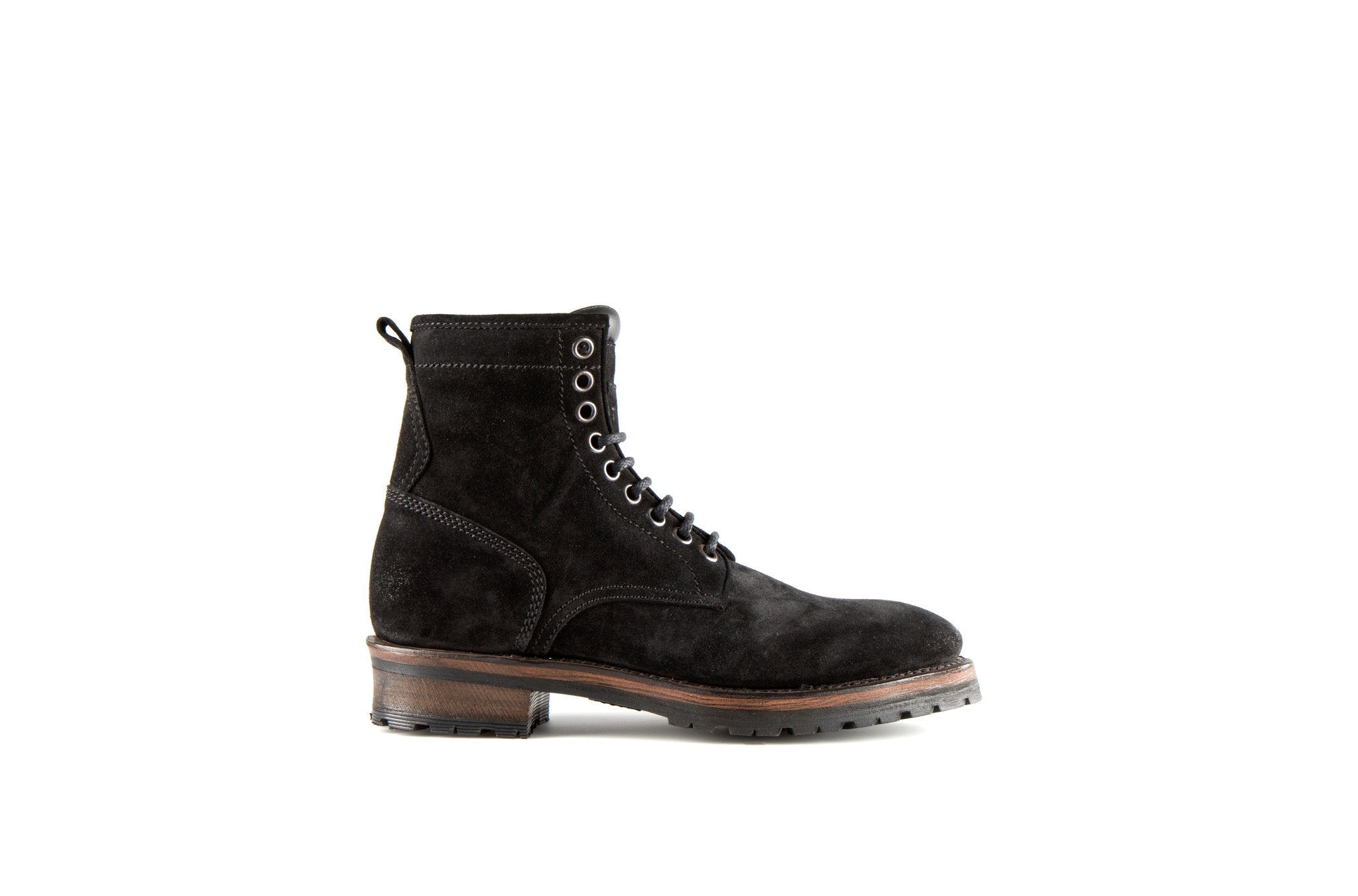 black logger boots