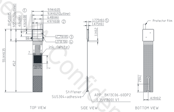 0.32" Micro OLEDoS Display 800x600 2000nits 120Hz