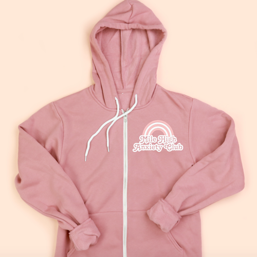 Mile High Anxiety Adult Unisex Full-Zip Hoodie