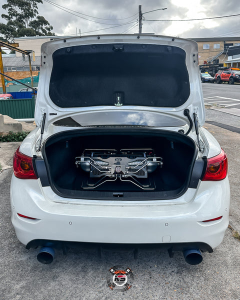 INFINITI Q50S SLAMMED WITH KS RACING AIR RIDE AIR SUSPENSION KIT