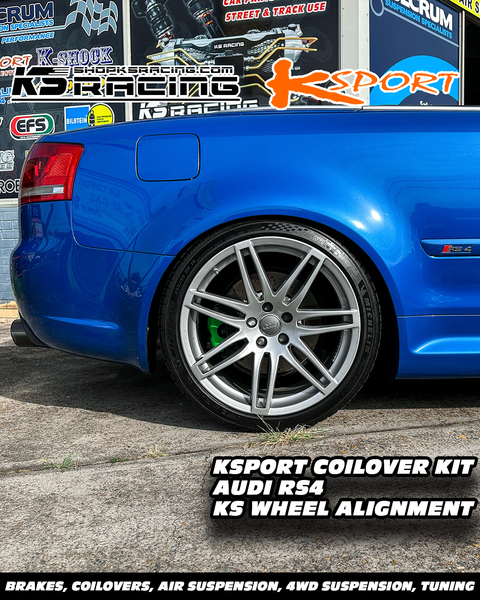 Audi rs4 b7 convertible with custom ksport coilover kit