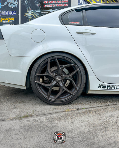 HOLDEN COMMODORE VE SEDAN WITH A SET OF KSPORT COILOVERS INSTALLED AT KS RACING A&B MOTORSPORTS IN SYDNEY BROOKVALE