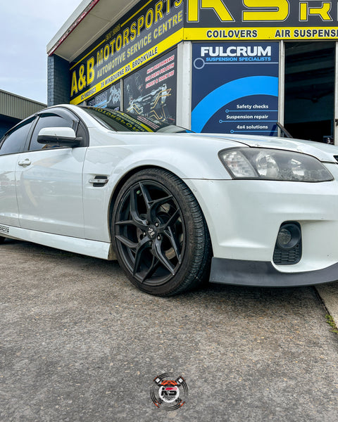 HOLDEN COMMODORE VE SEDAN WITH A SET OF KSPORT COILOVERS INSTALLED AT KS RACING A&B MOTORSPORTS IN SYDNEY BROOKVALE