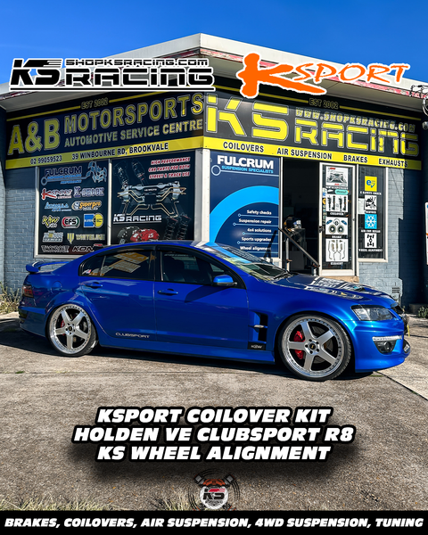 Holden commodore ve clubsport r8 HSV on 22” Simmons with ksport coilover street and track performance suspension