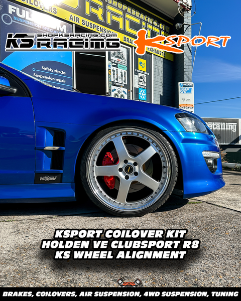 Holden commodore ve clubsport r8 HSV on 22” Simmons with ksport coilover street and track performance suspension