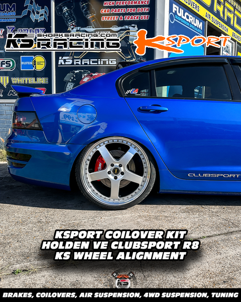 Holden commodore ve clubsport r8 HSV on 22” Simmons with ksport coilover street and track performance suspension