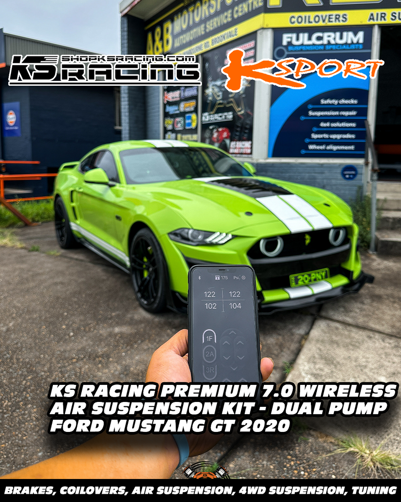 Ford Mustang GT 2020 // KS RACING Premium 7.0 Wireless Air Suspension System // KS Racing Workshop