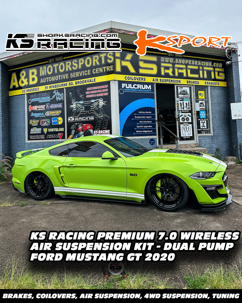 Ford Mustang GT 2020 // KS RACING Premium 7.0 Wireless Air Suspension System // KS Racing Workshop
