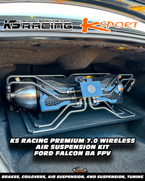 ford falcon ba fpv on ks racing air suspension kit with ksport air struts