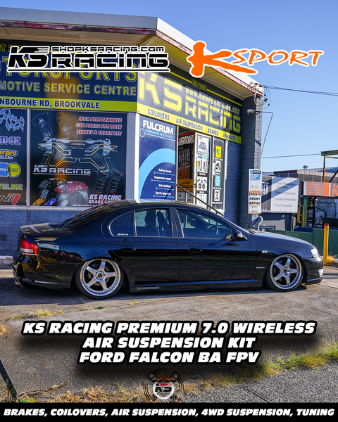 ford falcon ba fpv on ks racing air suspension kit with ksport air struts