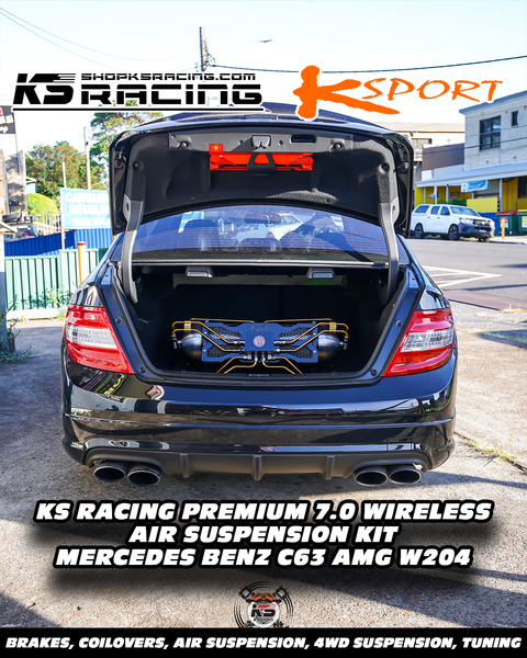 MERCEDES BENZ C63 AMG FITTED WITH PERFORMANCE KS RACING AIR BAG STRUTS AND MANAGEMENT UNIT