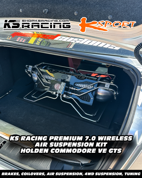 HOLDEN COMMODORE VE GTS SLAMMED ON KS RACING AIR SUSPENSION WITH 22" SIMMONS FR1