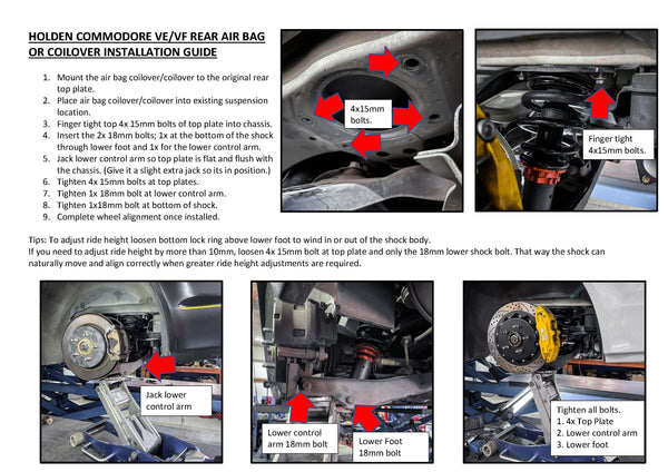 HOLDEN COMMODORE VE VF AIR SUSPENSION SETUP GUIDE