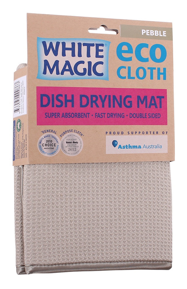 White Magic Microfibre Dish Drying Mat Olive Green