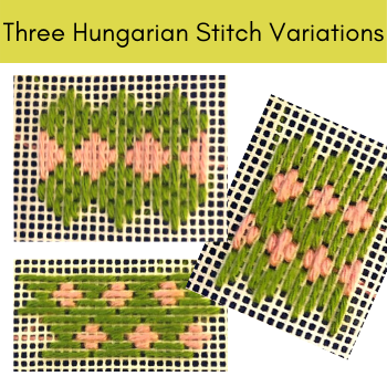 Three variations on the Hungarian Stitch