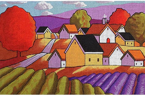 lavender fields needlepoint canvas