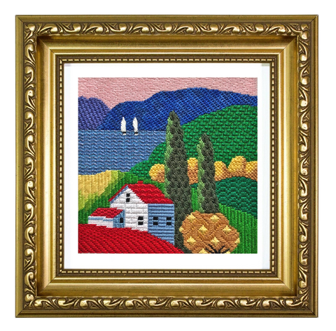 framed needlepoint