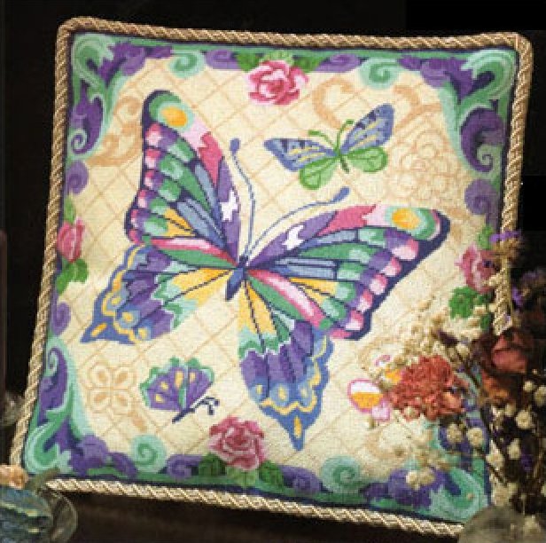 An affordable needlepoint kit from Home Creations. This Butterfly