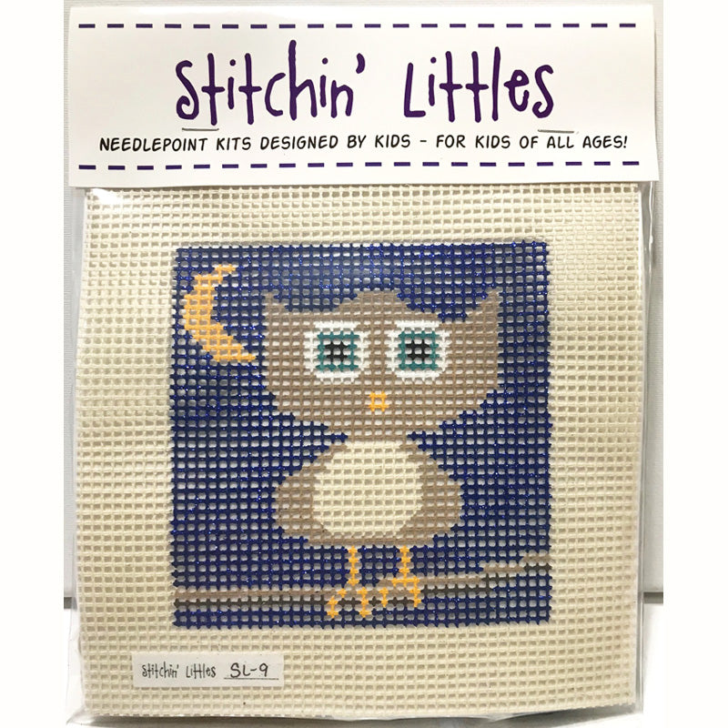 An easy beginner needlepoint kit designed for Kids of all ages. This canvas  which depicts a narwhal is stitch-painted onto 7 mesh needlepoint canvas  and comes with acrylic threads. – Needlepoint For