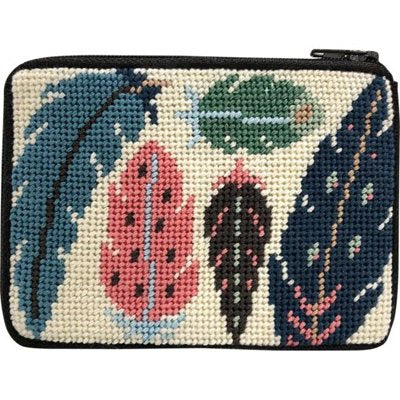 Stitch Zip Frank Lloyd Wright Imperial Hotel Needlepoint Coin Purse Kit Needlework Theleatherfit Needlepoint