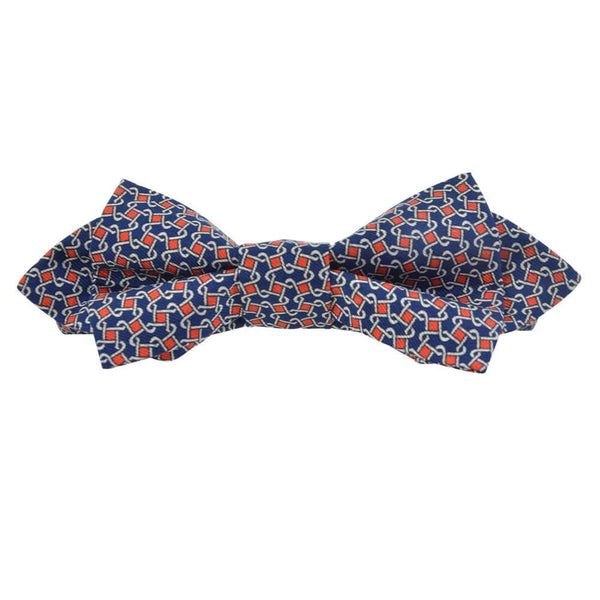 Navy With Red Diamonds Bow Tie