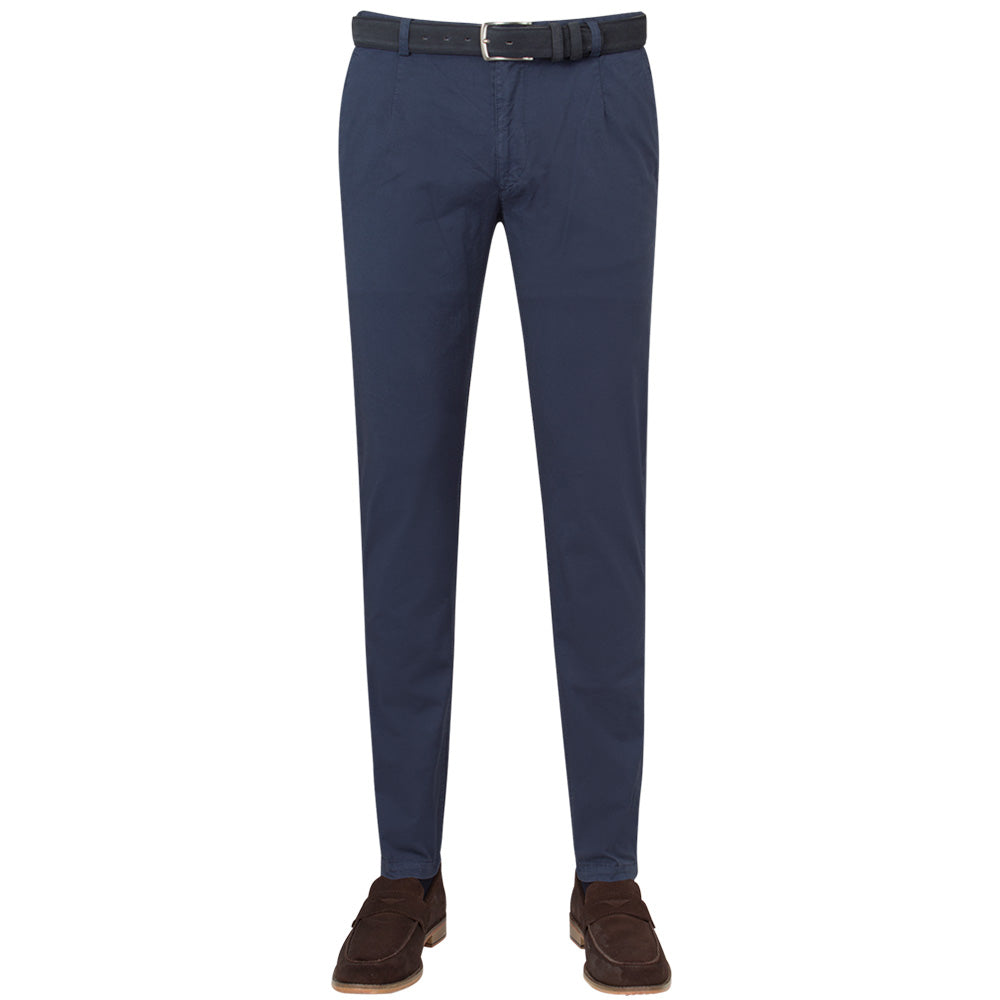 navy slim trousers