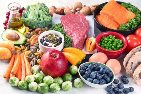 selection of foods such as fruits, vegetables, lean protein, and healthy fats which help to keep your joints healthy