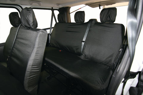 TV05BLK Vauxhall Vivaro 6 seat rear seat covers town and country