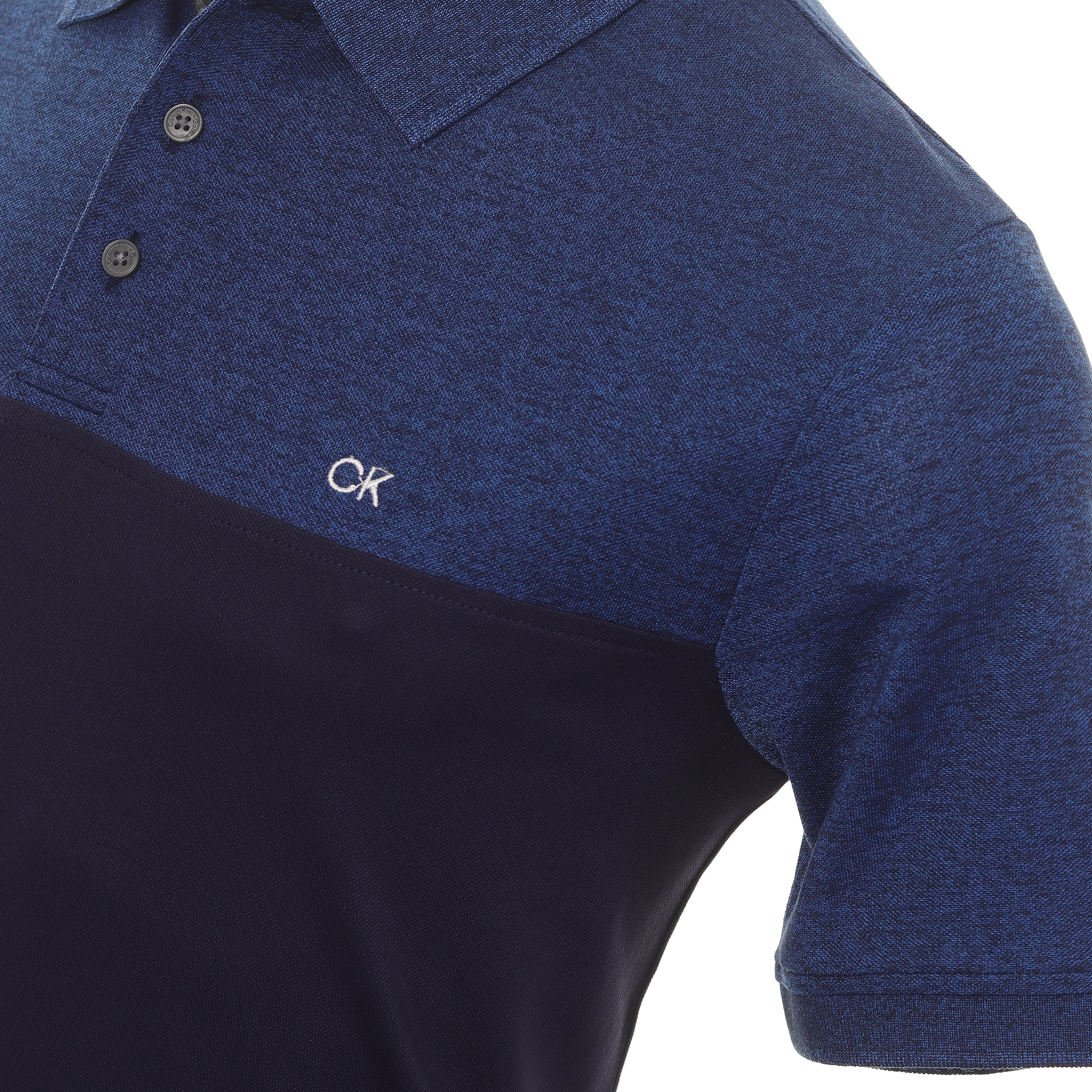 Calvin Klein Golf Colour Block Shirt C9690 Cobalt Marl Navy | Function18