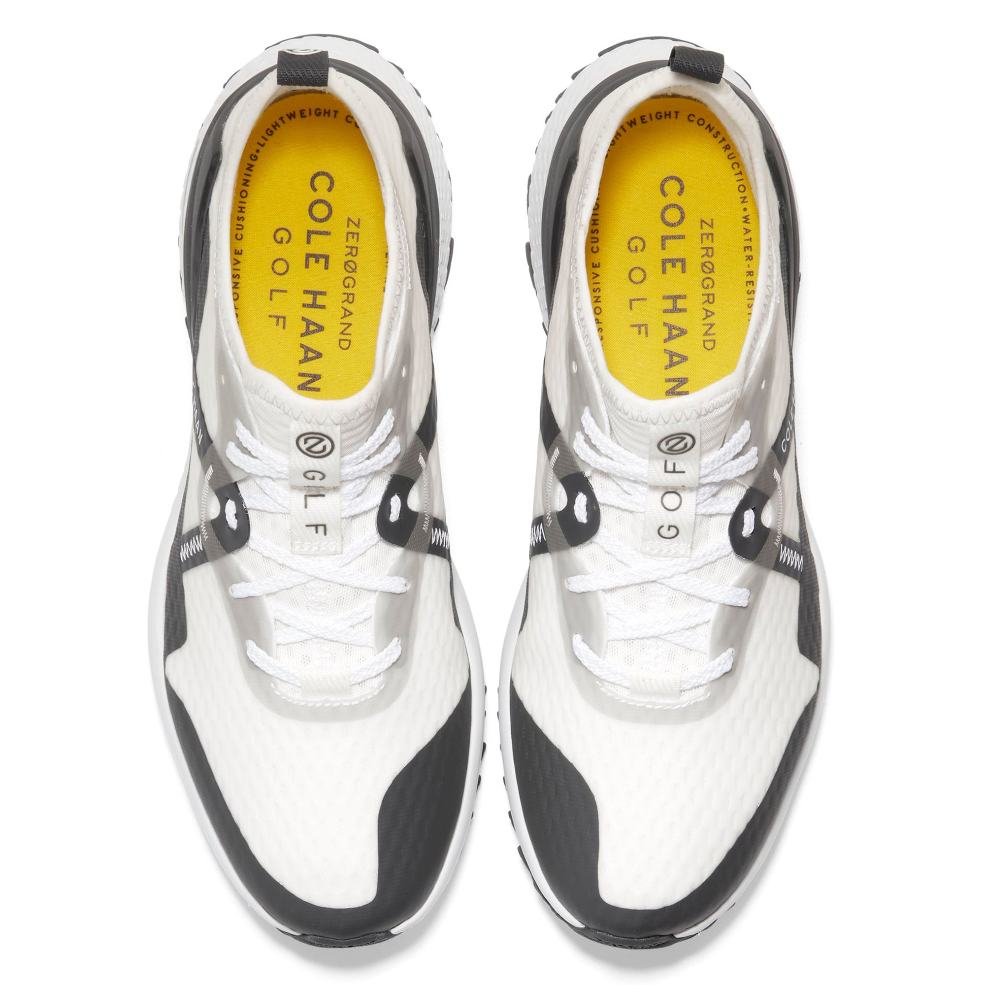 Cole Haan Zero Grand Overtake Golf Shoes C35805 White Grey Pinstripe