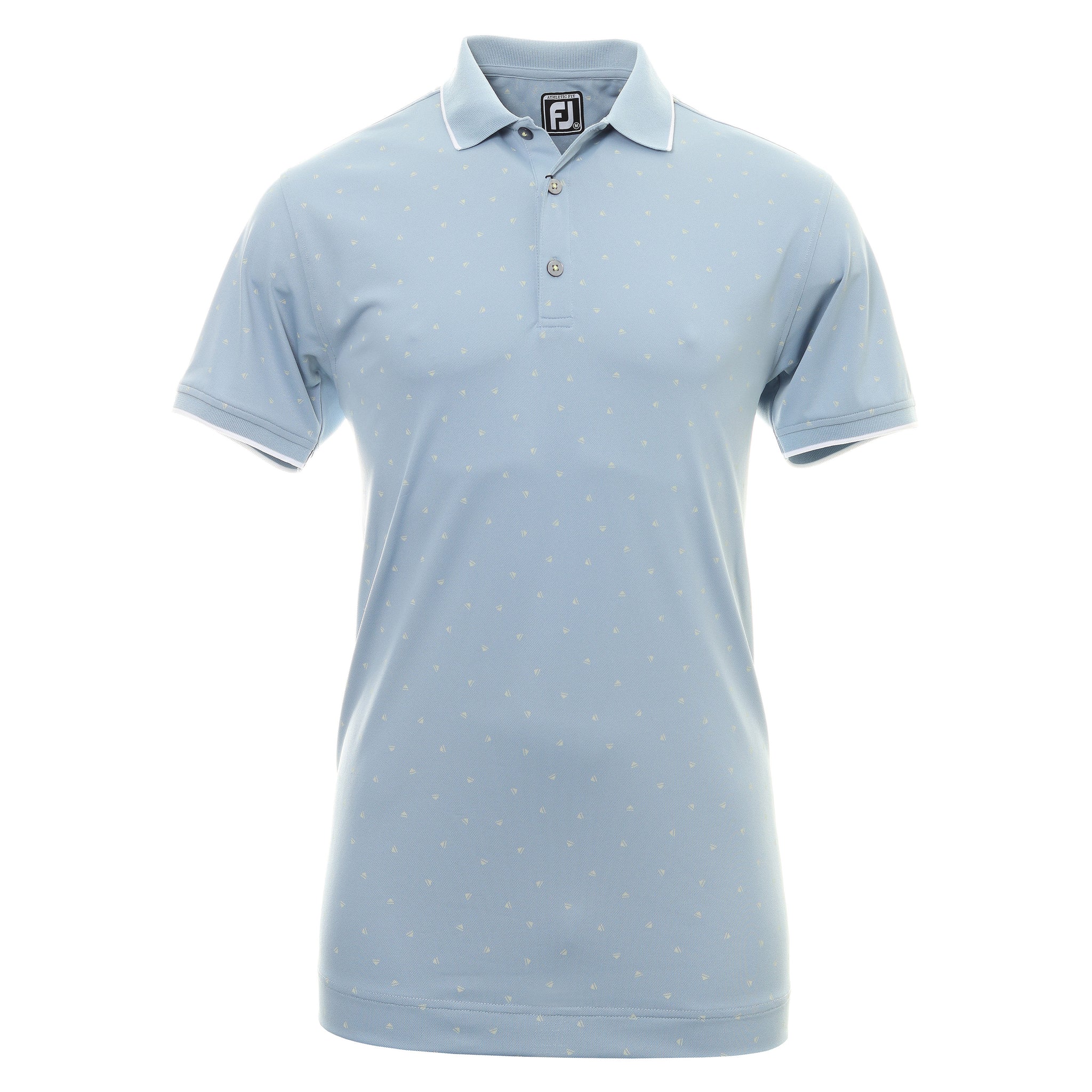 FootJoy Push Play Print Pique Golf Shirt 88396 Dove Grey Lemonade ...