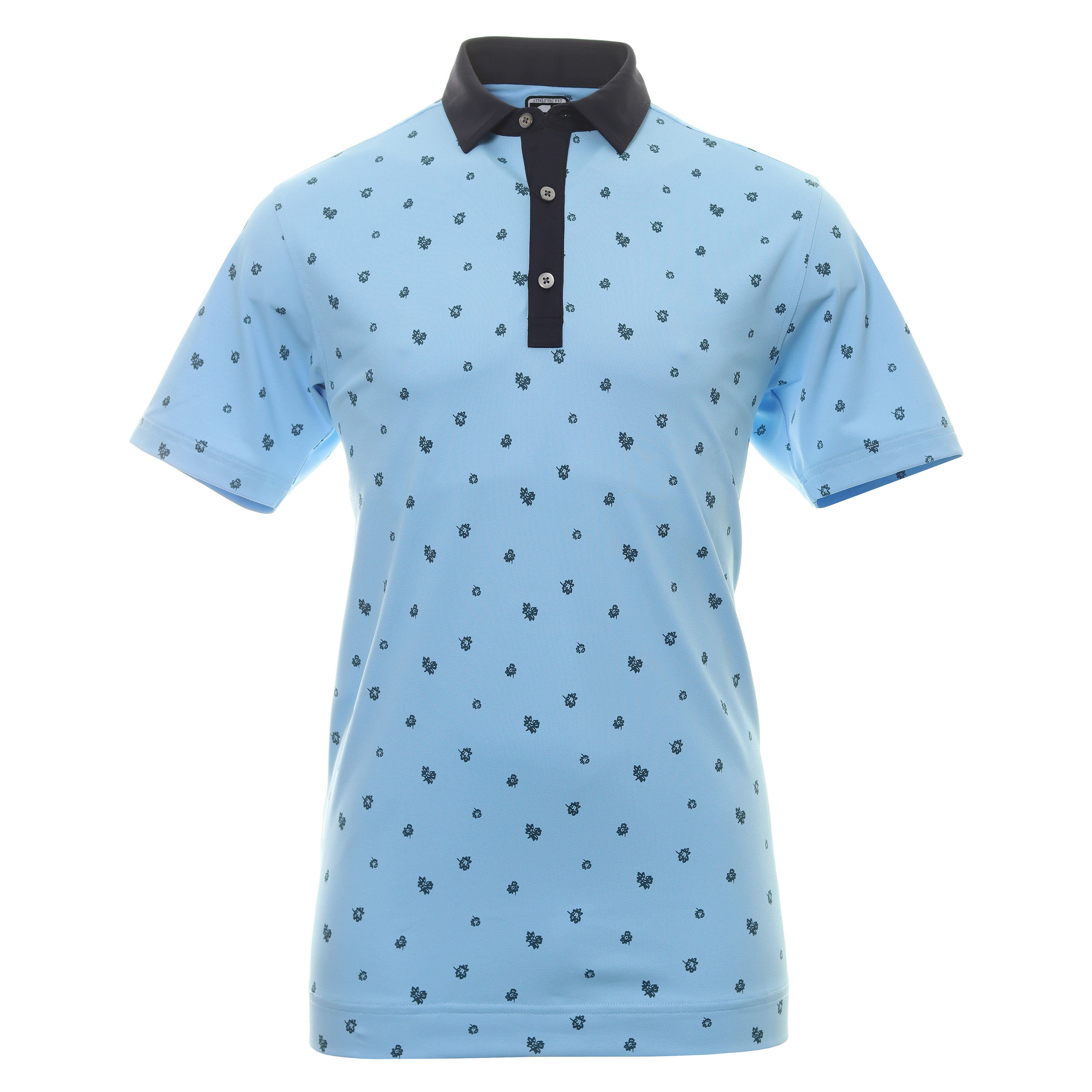 FootJoy Scattered Floral Pique Golf Shirt 80042 True Blue Navy | Function18