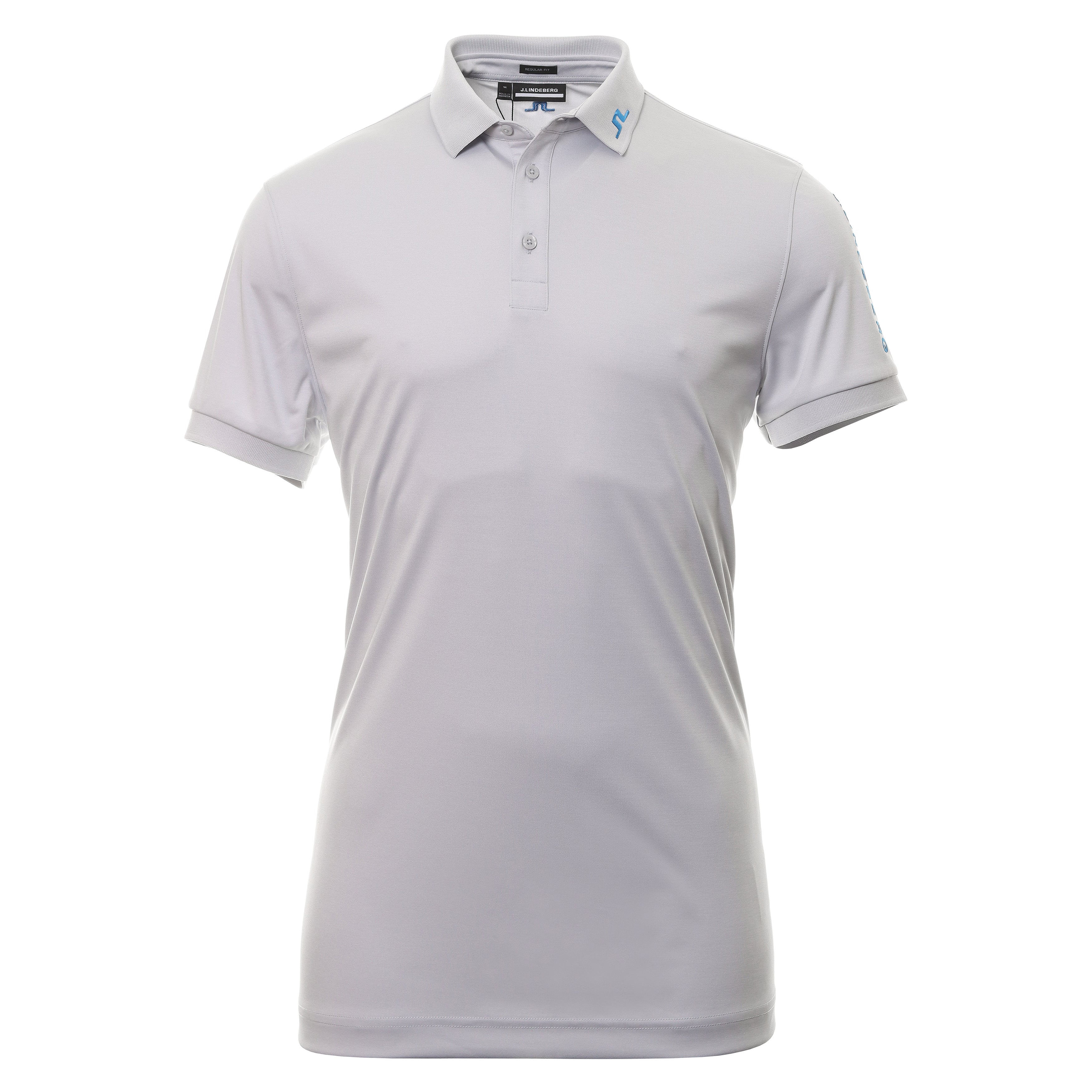 J.Lindeberg Golf Tour Tech Polo Shirt GMJT07642 Light Grey Melange U199 ...