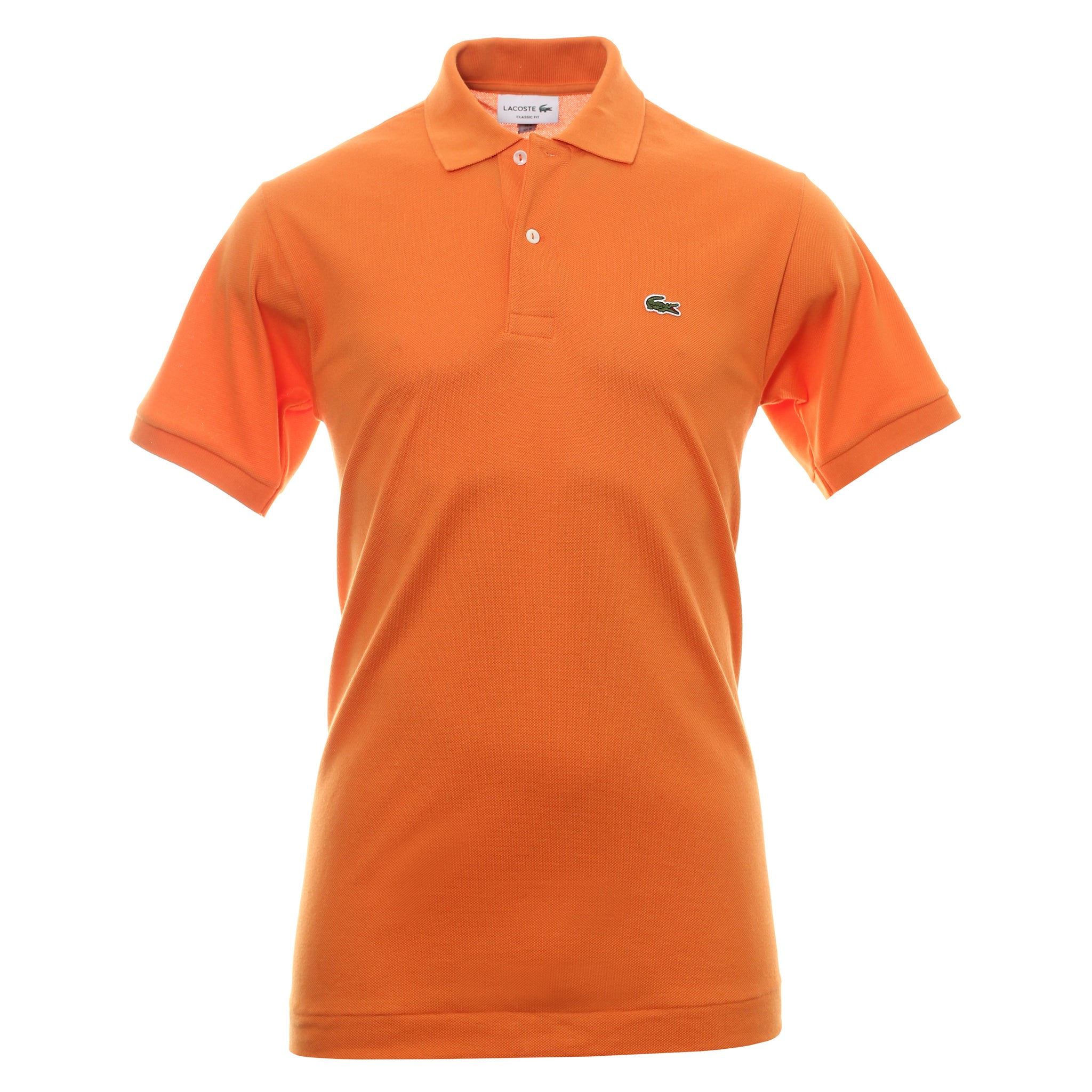 orange lacoste shirt