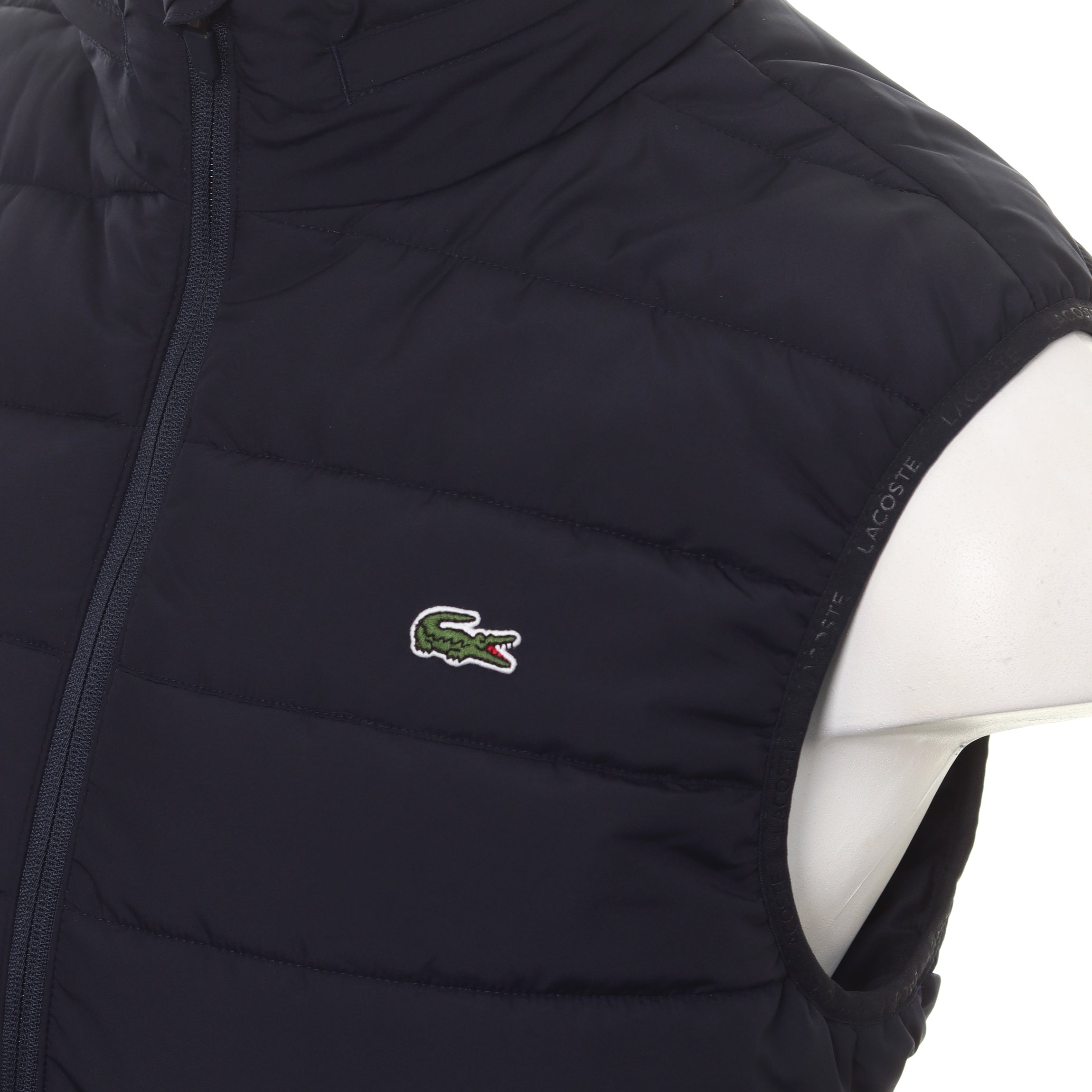 Lacoste Padded Zip Hooded Vest BH7782 Navy F2W |