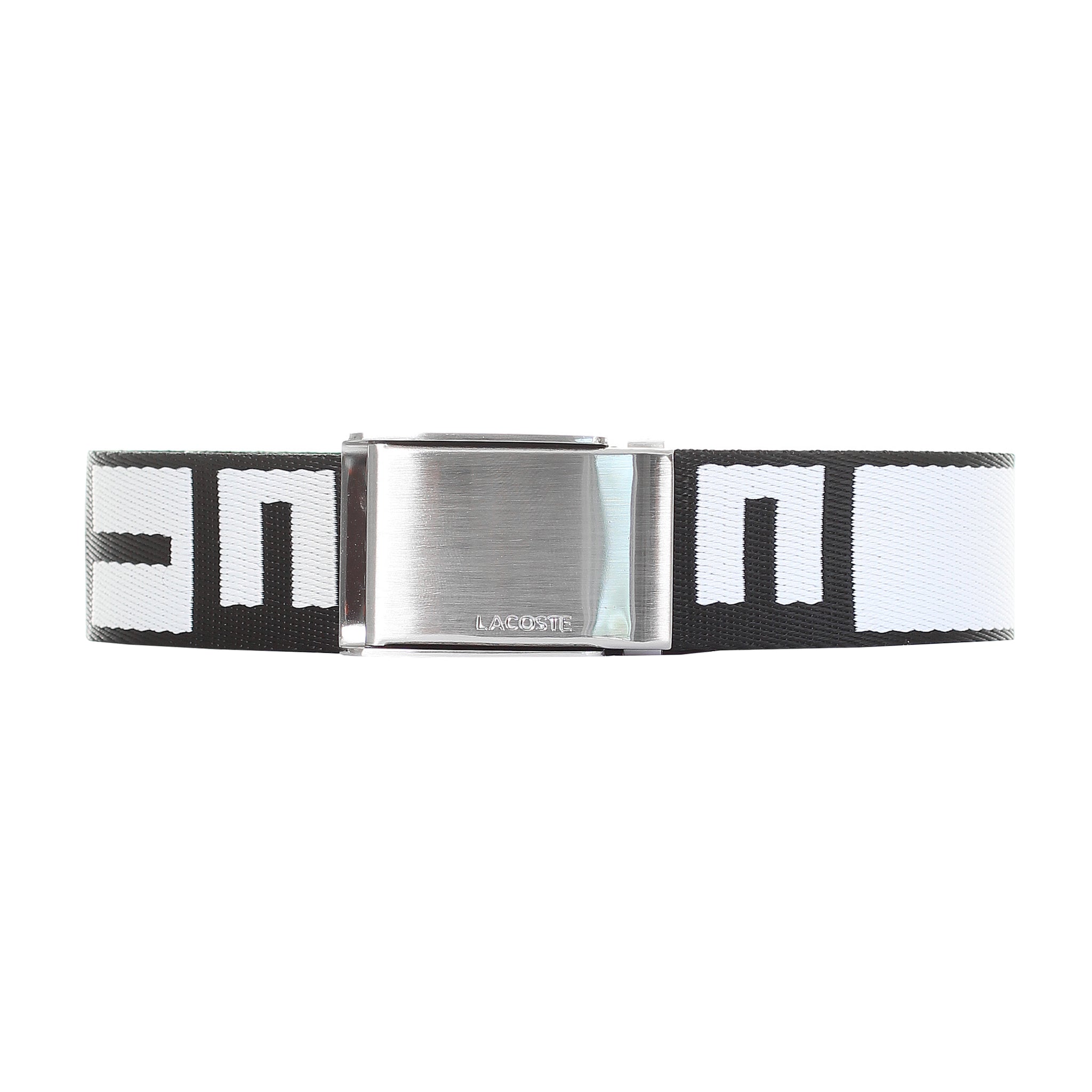 Lacoste Woven Fabric Belt RC4039 White Black 297 | Function18