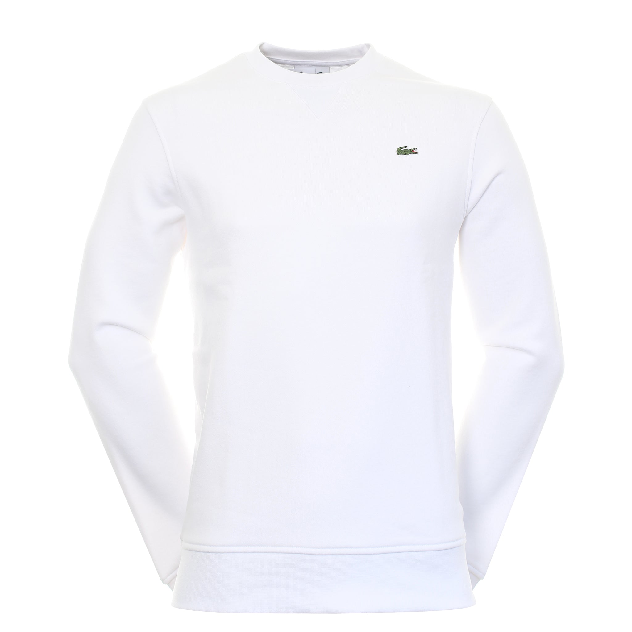 Lacoste Cotton Fleece Crew Sweater SH1505 White 800 | Function18