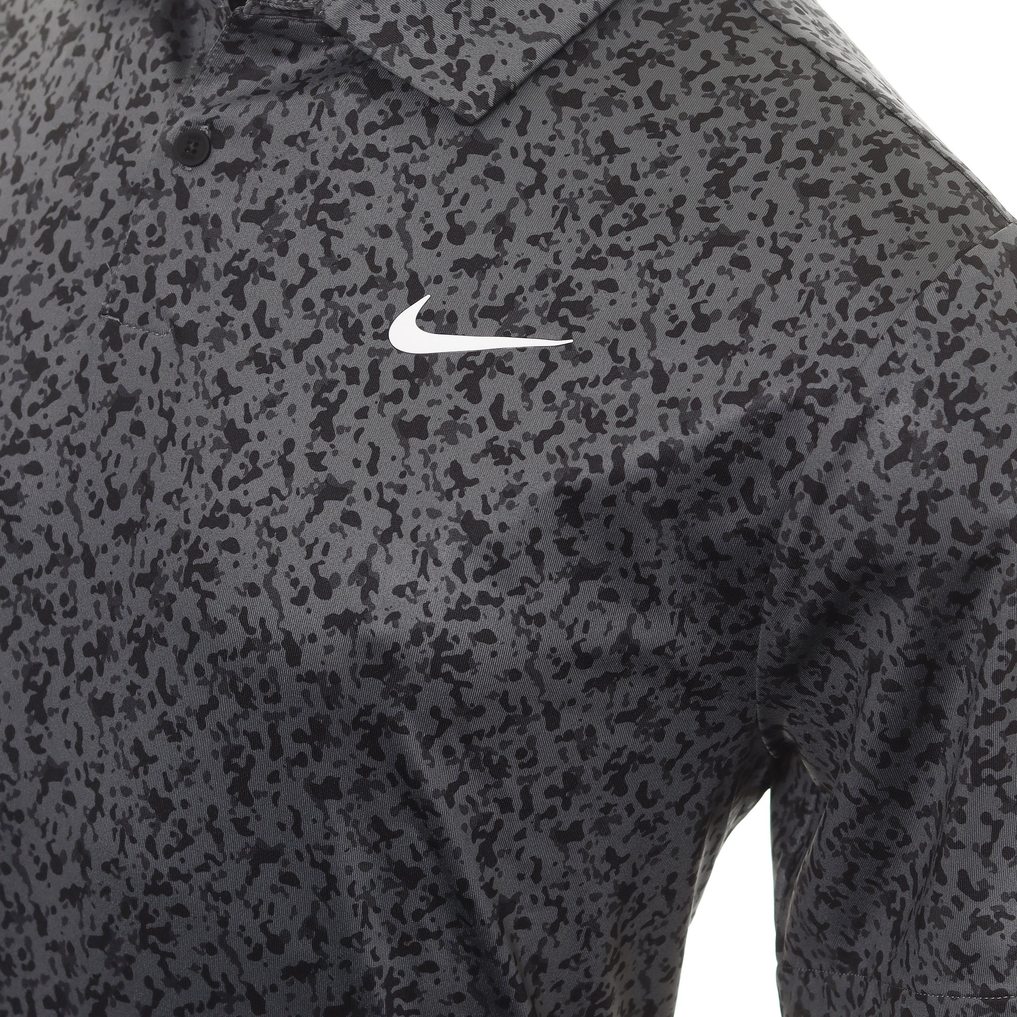 Nike Golf Dri-Fit Tour Micro Camo Shirt DR5306 Iron Grey White 068 ...