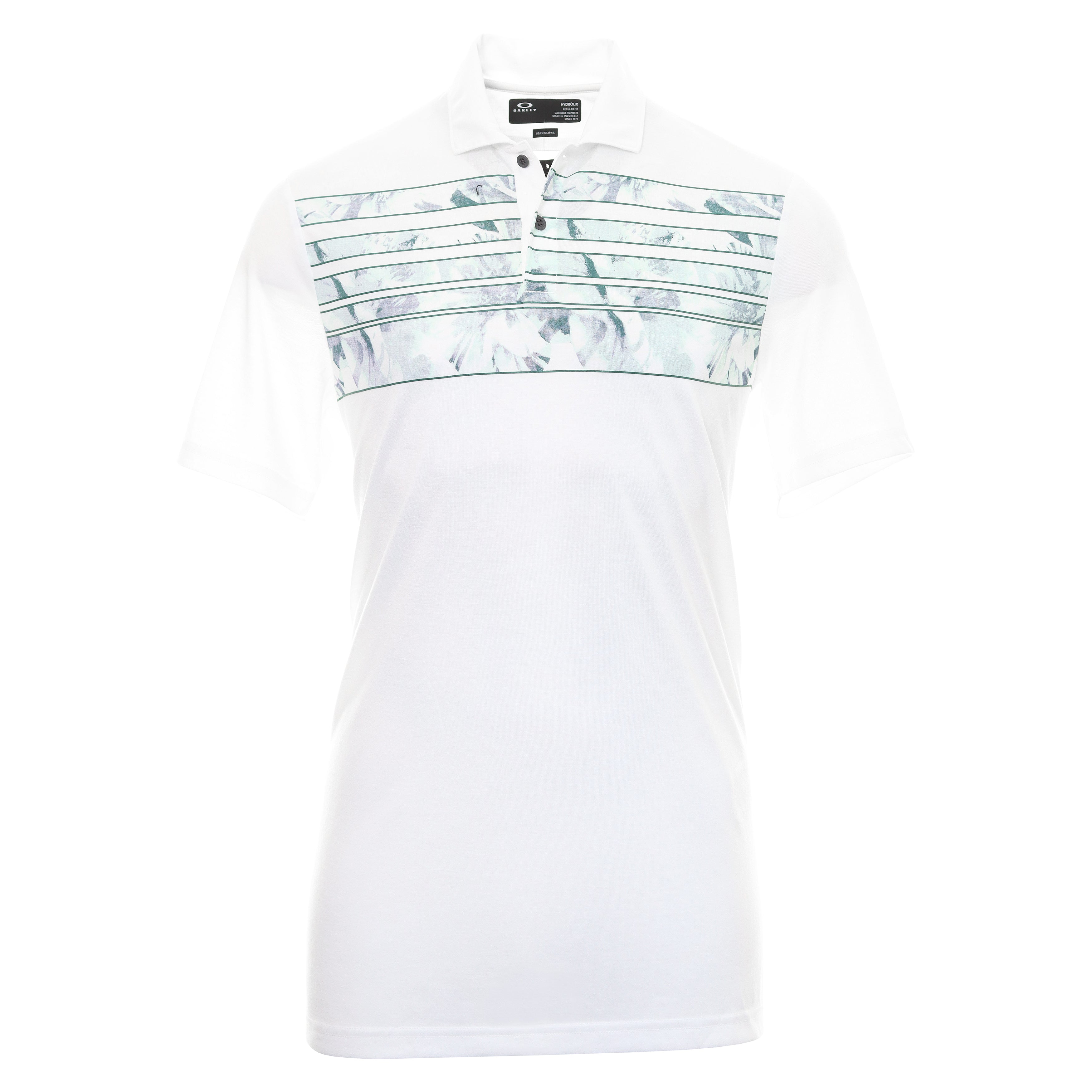 Oakley Golf Azalea Stripe Shirt 403093 White Heather 10W | Function18 |  Restrictedgs